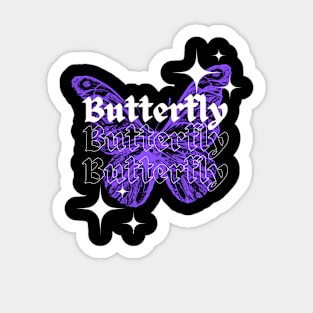 Purple Butterfly Sticker